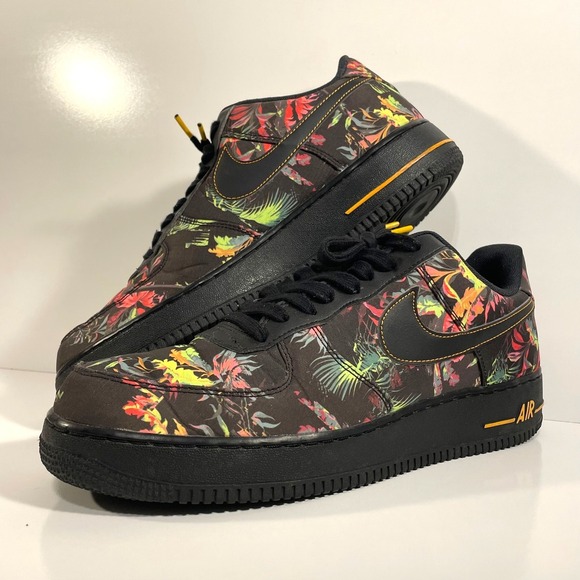 Nike Other - Nike Mens Size 12 Air Force 1 '07 LV8 Floral Pack Black BV6068-001